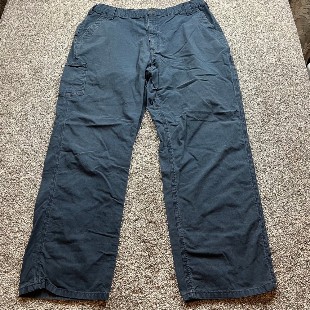 Carhartt‎ B151 NVY Mens Loose Original Fit Work Pants 42 x 34 Navy Cotton